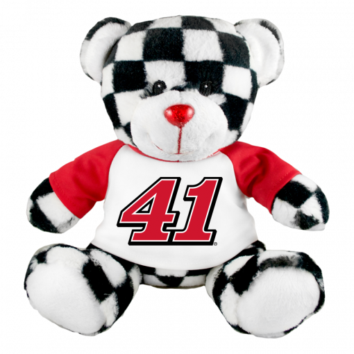 Cole Custer #41 EXCLUSIVE Stewart-Haas Racing Checkered Bear Plush Animal