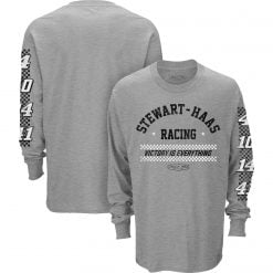 EXCLUSIVE Stewart-Haas Racing Grey Long Sleeve T-Shirt