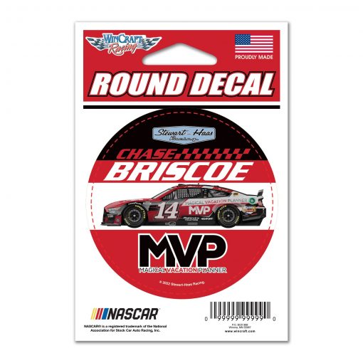Chase Briscoe 2022 EXCLUSIVE Magical Vacation Planner Stewart-Haas Racing Round Decal