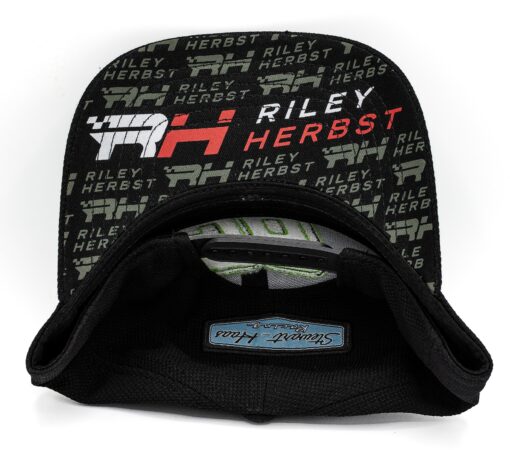 Riley Herbst 2023 Stewart-Haas Racing #98 Black Bill With Under Bill Design