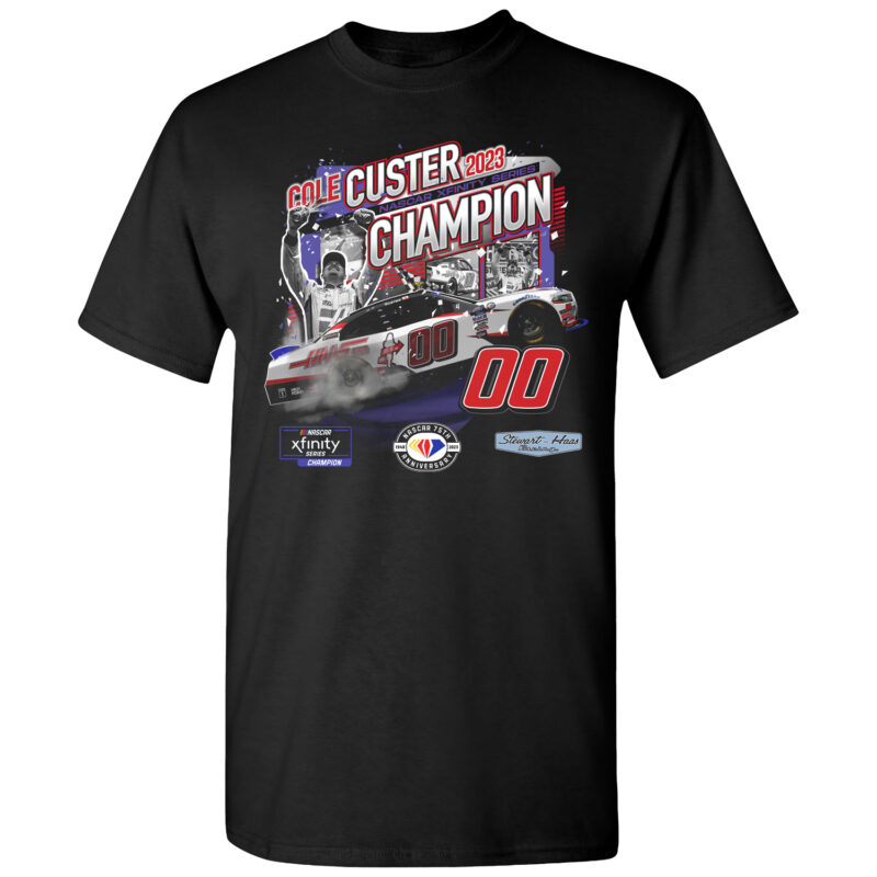 Cole Custer 2023 XFINITY Series Championship T-Shirt - Stewart-Haas Racing