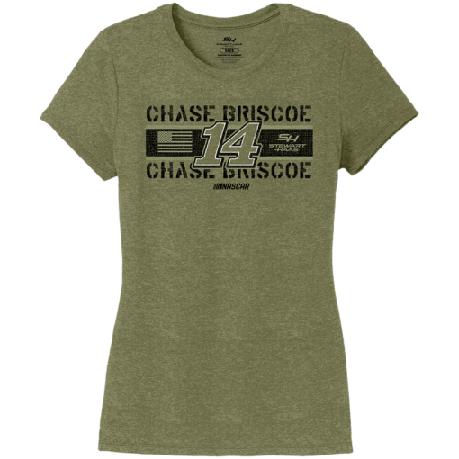 Chase Briscoe 2024 Stewart-Haas Racing Ladies Military T-Shirt