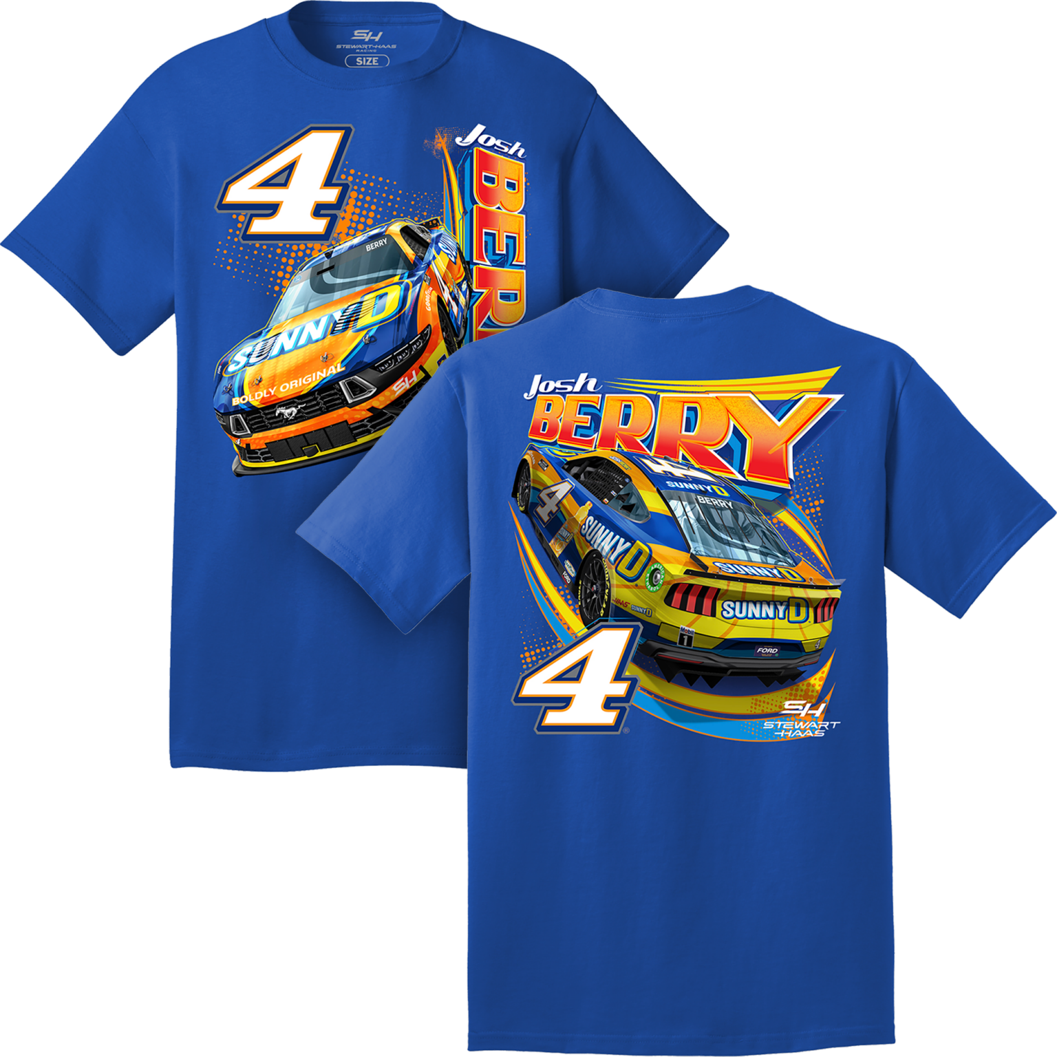 Josh Berry 2024 Sunny D StewartHaas Racing Car TShirt StewartHaas