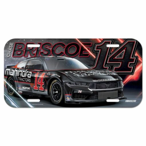 Chase Briscoe 2024 Mahindra Stewart-Haas Racing  Black Car License Plate